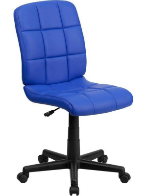 Mid-back Swivel Task Chair Quilted Vinyl - Flash Furniture