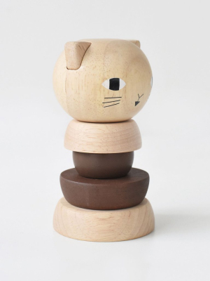 Wee Gallery Wood Stacker Cat