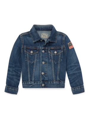 Flag Denim Trucker Jacket