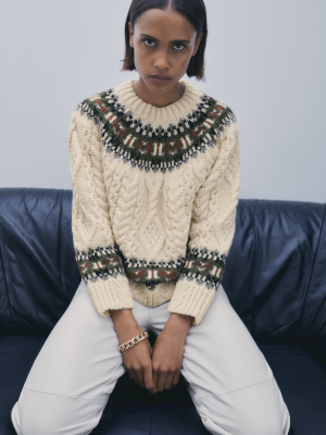 Jacquard Knit Sweater