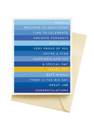 Seltzer Goods Stripes Mazel Tov Card