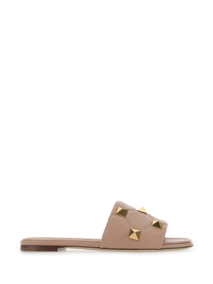 Valentino Garavani Roman Stud Flat Slide Sandals