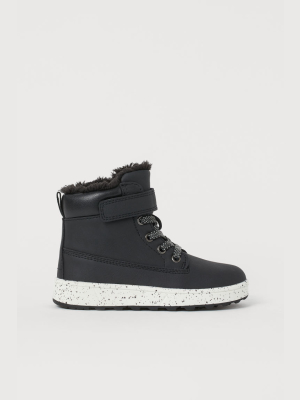 Faux Shearling-lined High Tops