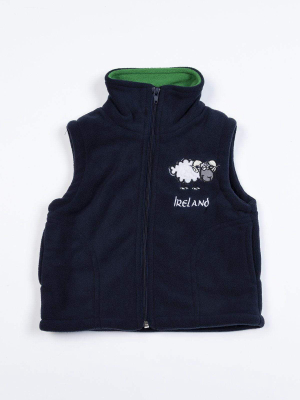 Kids Twin Layer Fleece Bodywarmer In Navy