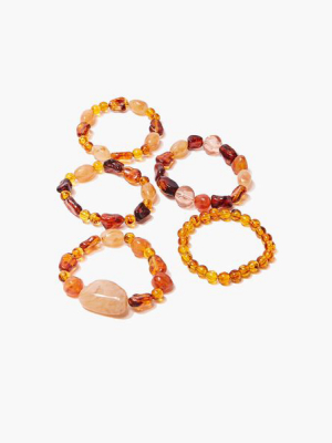 Faux Stone Bracelet Set