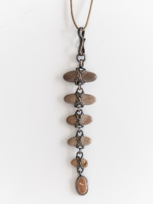 6 Drop Pebble Pendant Necklace