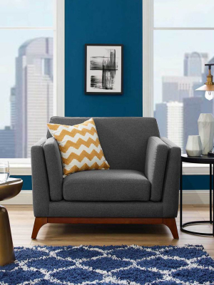 Casa Upholstered Fabric Armchair Gray