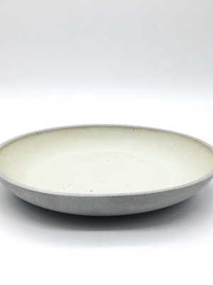 Stillness Bowl - Shallow | 10.5" X 1.5" | Greystone/yellow Jade