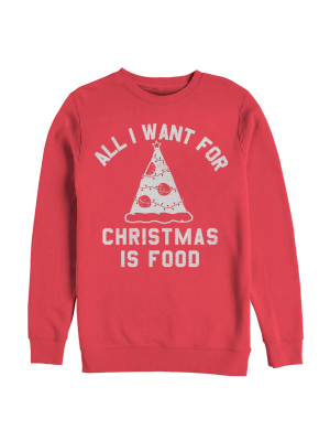 Women's Chin Up All I Want For Christmas Is Food Sweatshirt