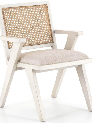 Flora Dining Chair, Distressed Cream - Set Of 2