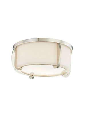 Talon 2 Light Small Flush Mount Polished Nickel