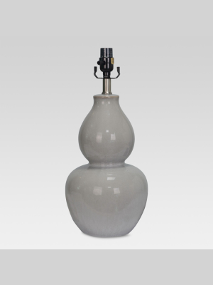 Ceramic Double Gourd Large Lamp Base Gray - Threshold™