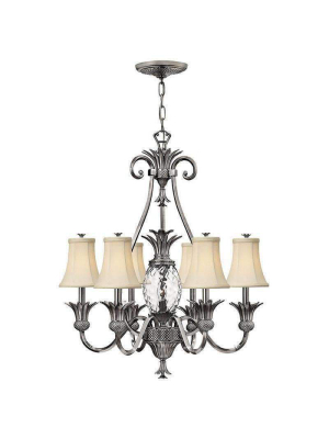 Plantation Chandelier Polished Antique Nickel