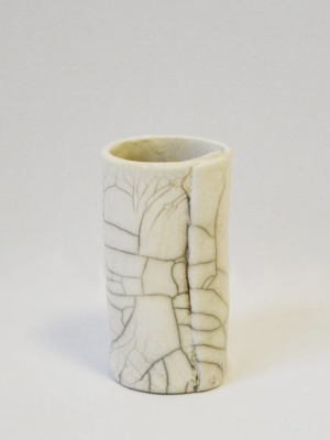 Porcelain Raku Bud Vase Putty