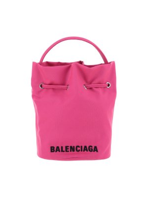 Balenciaga Wheel Xs Drawstring Bucket Bag