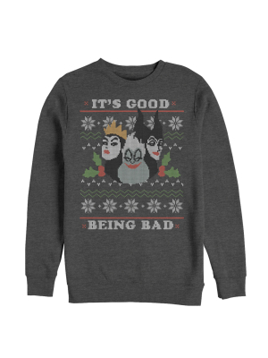 Men's Disney Princesses Christmas Being Bad Sweatshirt