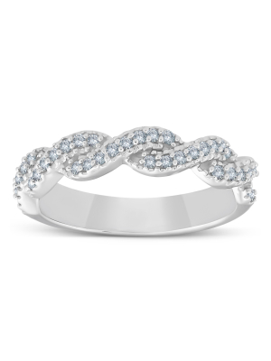 Pompeii3 1/4ct Diamond Infinity Wedding Ring 14k White Gold