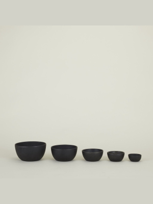 Simple Cast Iron Bowls - Set Of 5