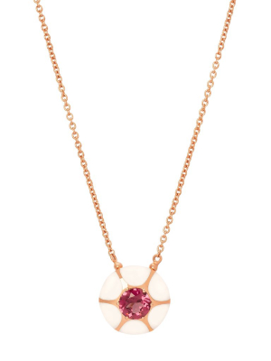 Sea Flowers Pendant Necklace - Rhodolite