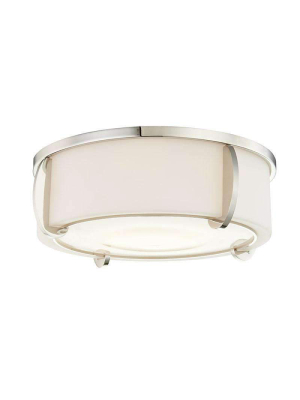 Talon 3 Light Large Flush Mount Polished Nickel