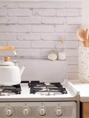 White Brick Kitchen Decal