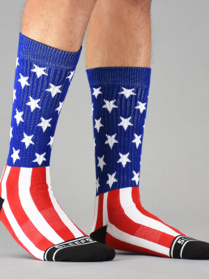 Usa America Flag Crew Socks