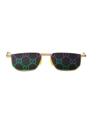 Gucci Eyewear Monogram Half-rim Sunglasses