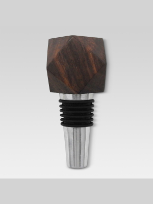 Bottle Stopper Aluminum/wood - Threshold™