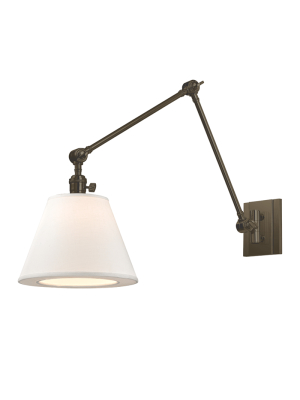 Hudson Valley Lighting Hillsdale Sconce - Old Bronze & White