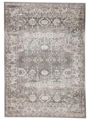 Vibe By Jaipur Living Valente Oriental Gray/ White Area Rug (6'7"x9'6")