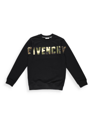 Givenchy Kids Camouflage Logo Print Sweatshirt