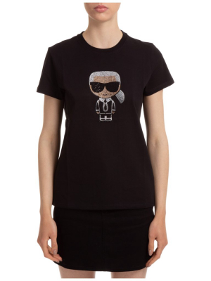 Karl Lagerfeld Graphic Embellished T-shirt