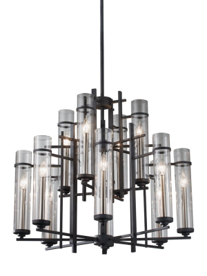 Ethan Collection 12 - Light Multi-tier Chandelier