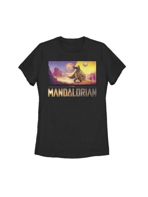 Women's Star Wars The Mandalorian Dreamscape Journey T-shirt