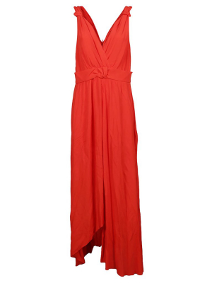 Pinko Classic Ruched Maxi Dress