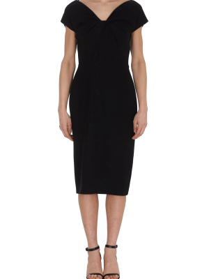 Alexander Mcqueen Knotted Front Midi Dress