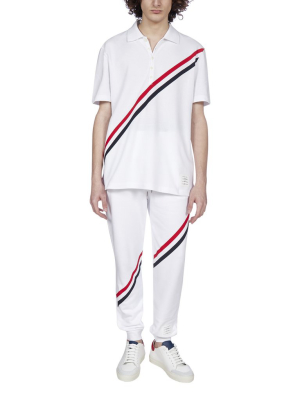 Thom Browne Rwb Stripe Classic Polo Shirt