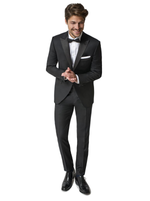 Rico Slim Fit Black Peak Lapel Tuxedo