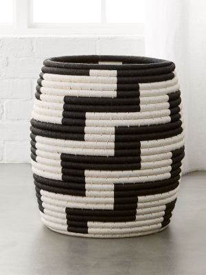 Tatum Black And White Basket