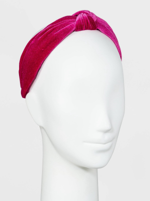 Velvet Top Knot Headband - A New Day™