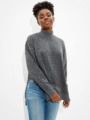 Ae Fleece Oversized Mock Neck Sweatshirt