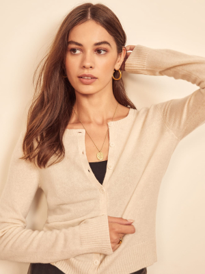 Cashmere Crew Cardigan