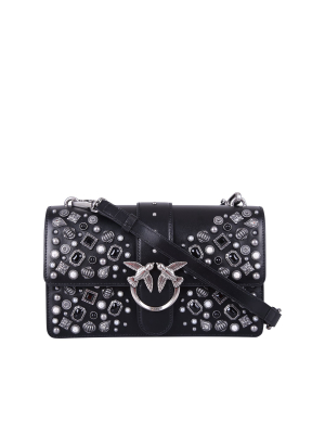 Pinko Love Classic Icon Studded Shoulder Bag