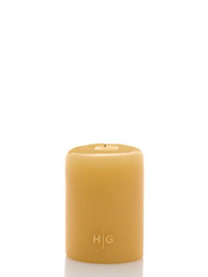 Amber Pillar Candle, 3"x4"