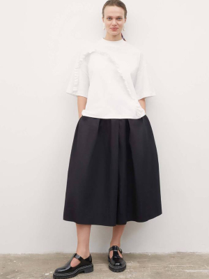 Frill Tee In White