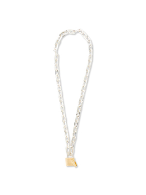 Ambush Small Padlock Chain Necklace - Silver/gold