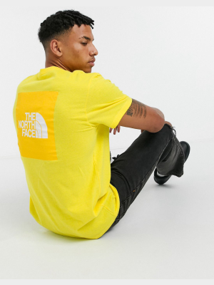 The North Face Box T-shirt In Yellow