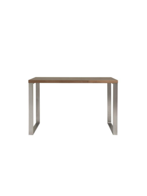 Dillon Desk In American Walnut & Brushed Stainless Steel