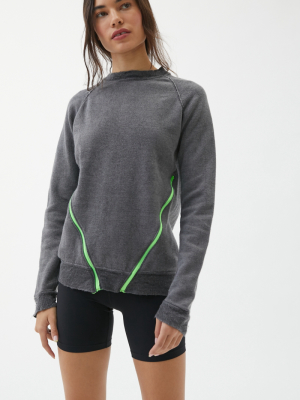 Urban Renewal Recycled Zipper Crew Neck Sweatshirt