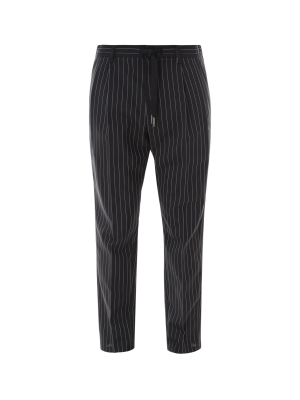 Dolce & Gabbana Pinstripe Drawstring Trousers